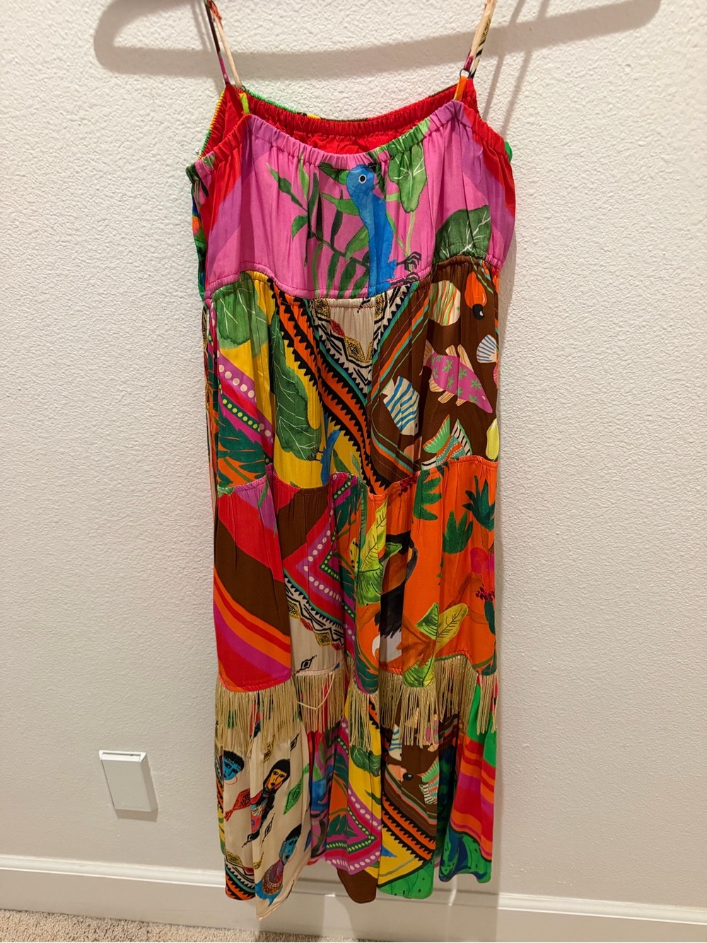 FARM Rio Multicolor Tropical Patchwork Midi Dress - Picture 2 of 5